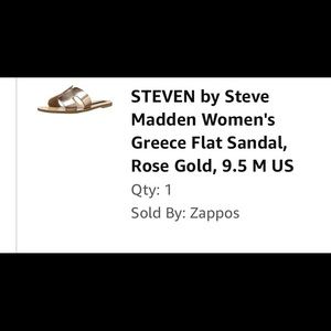 Brand new never worn Steve Madden sandals, gold